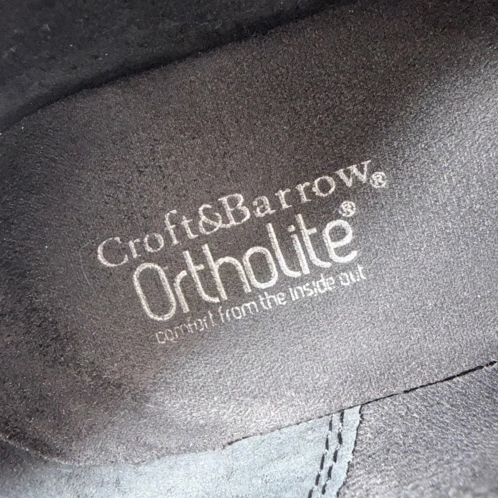 Croft & Barrow Ankle Boots Womens 8.5 Black Good Buckle Zip Ortholite Booties